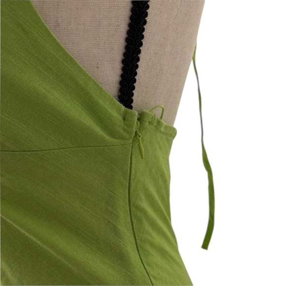 Urban Outfitters BDG Danny Lime Green Halter Dress Size Large New - Picture 12 of 14